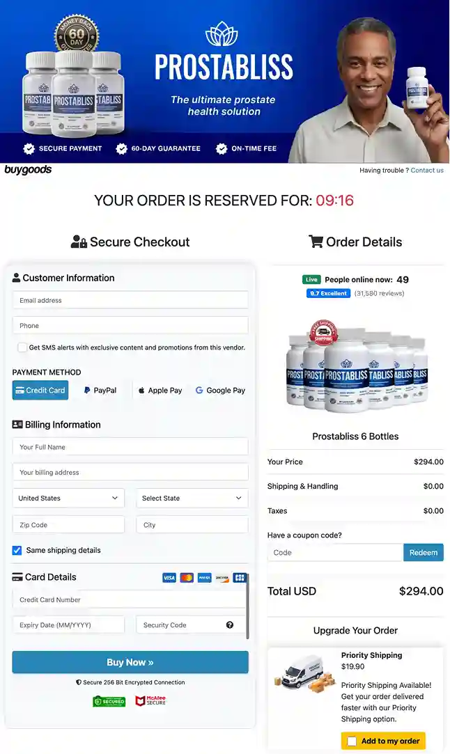 Prostabliss Secure BuyGoods Payment